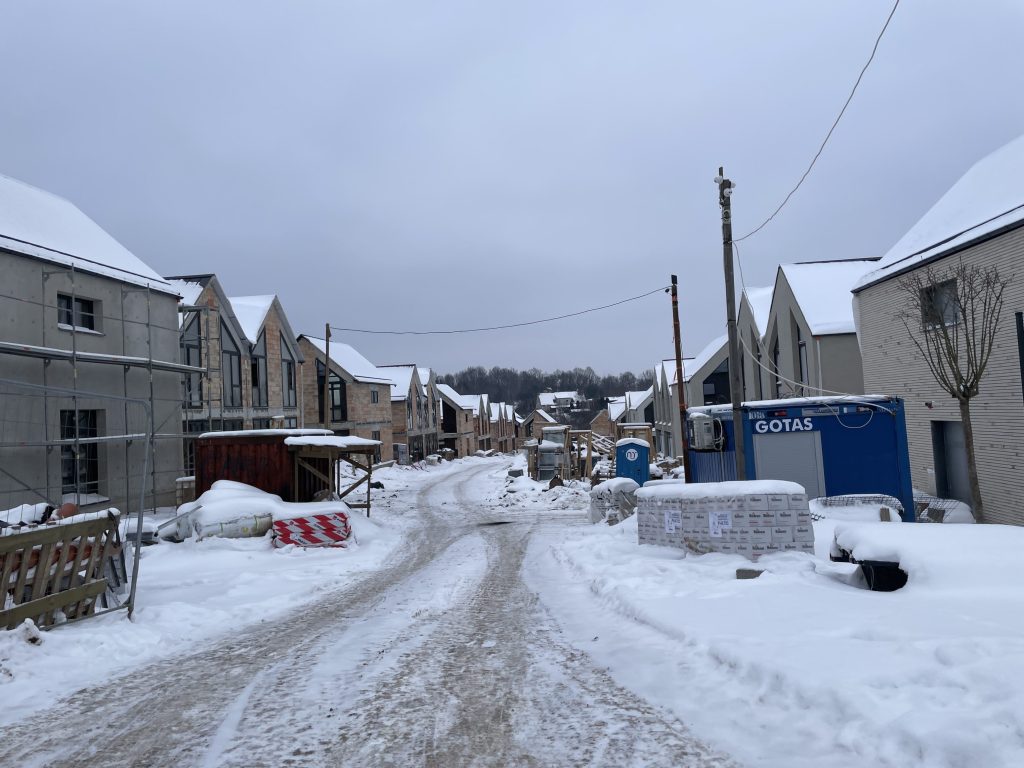 Pavilnio svajos 2 etapas (Žemoji g. 108, 110) - Row housing - construction photos
