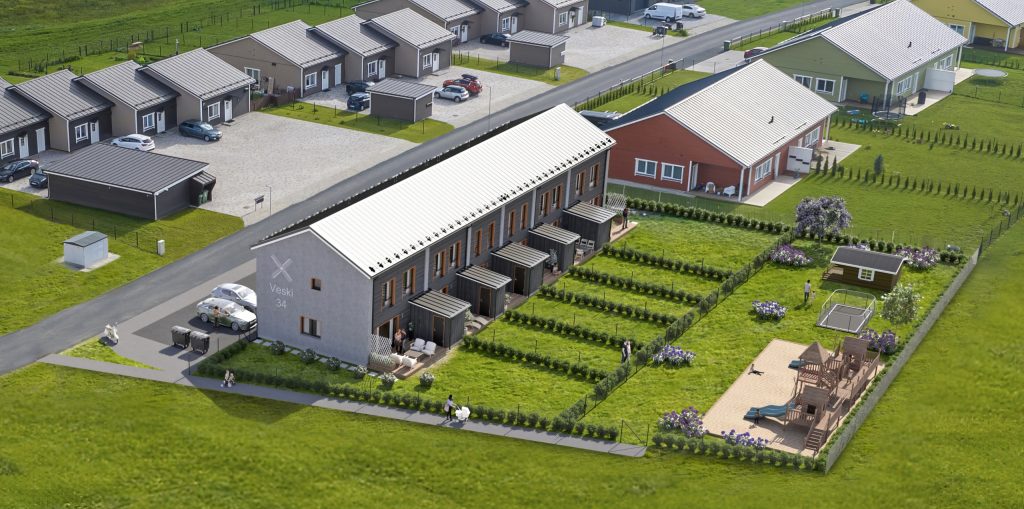 Tuuleveski kodud (Veski 34) - Rindu mājas - vizualizācija