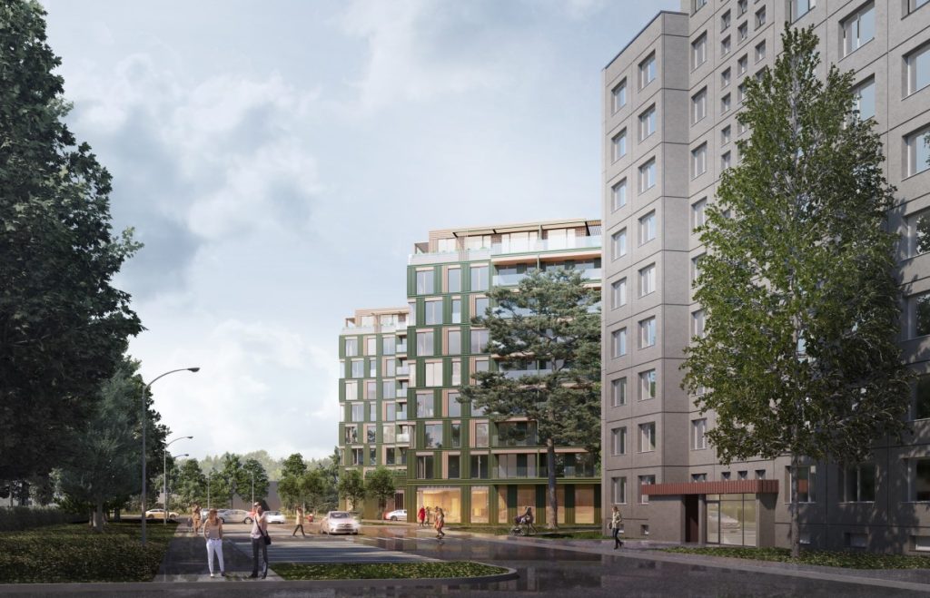 Järveotsa tee 45a (Järveotsa tee 45a) - Korterelamu, Muu äri, Parkimishoone - visuaalne