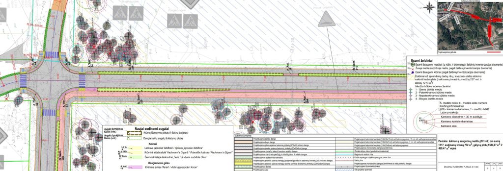 Kapsų g. ir Tyzenhauzų g. atkarpos (Kapsų g., Tyzenhauzų g.) - Dviračių takas, Gatvė - vizualizacija