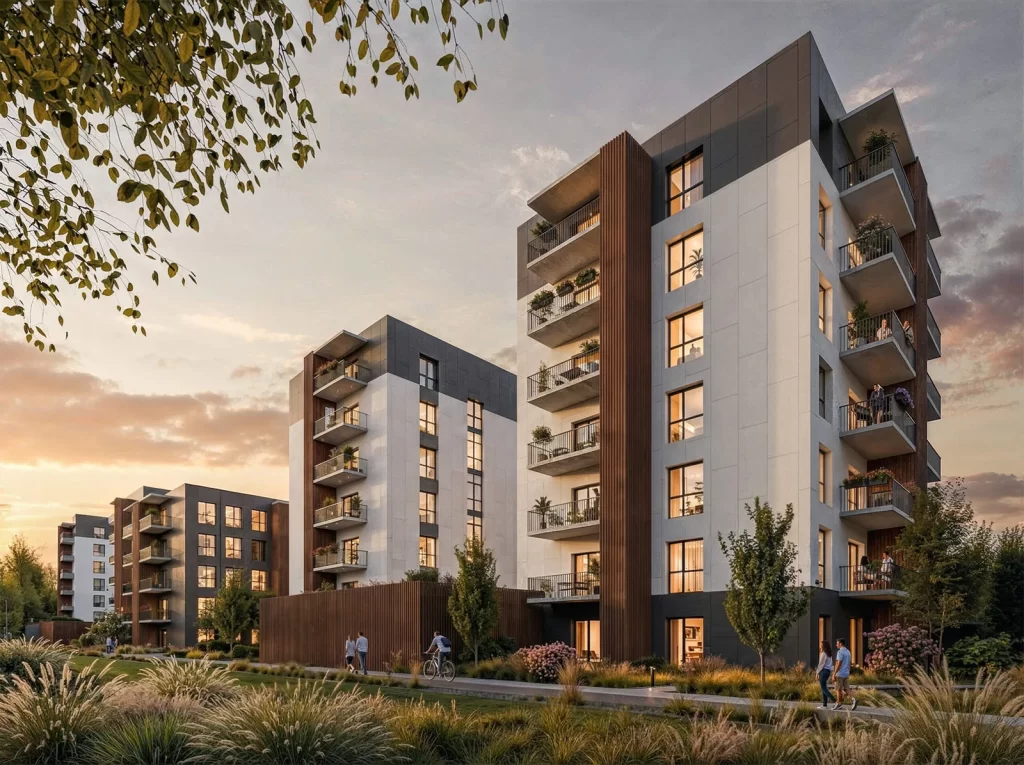 Ąžuolyno uoksai | 1 etapas (Ašmenos 1-oji g. 47) - Multi apartment, Non-food store - visualization