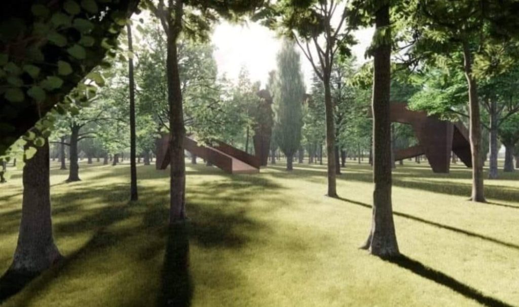 Melno takas (Vytauto g. 4) - Park, Pedestrian path - visualization
