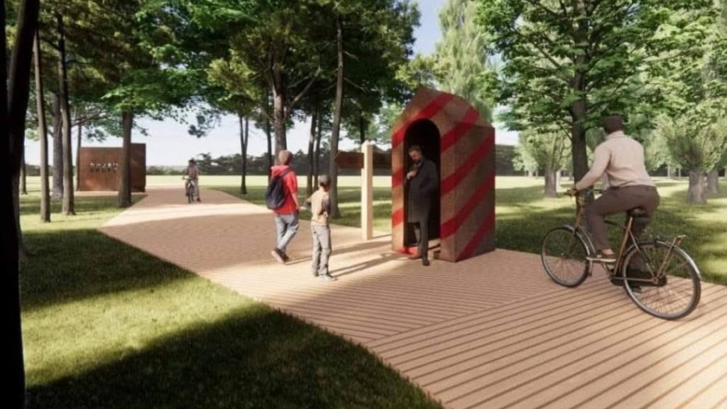 Melno takas (Vytauto g. 4) - Park, Pedestrian path - visualization
