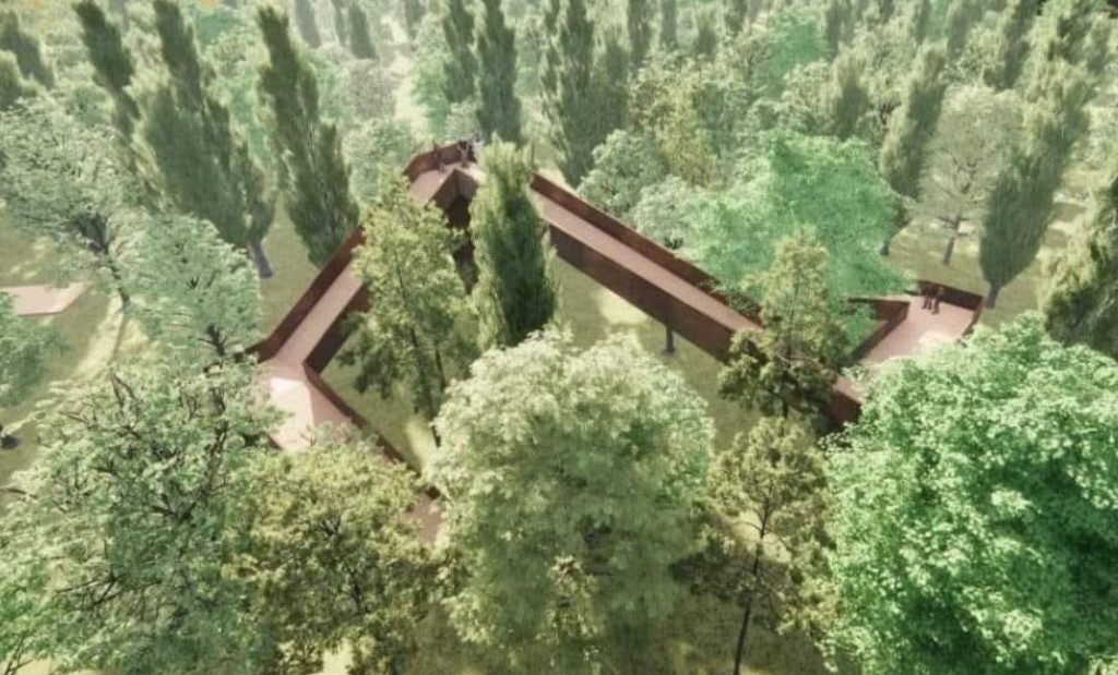 Melno takas (Vytauto g. 4) - Park, Pedestrian path - visualization