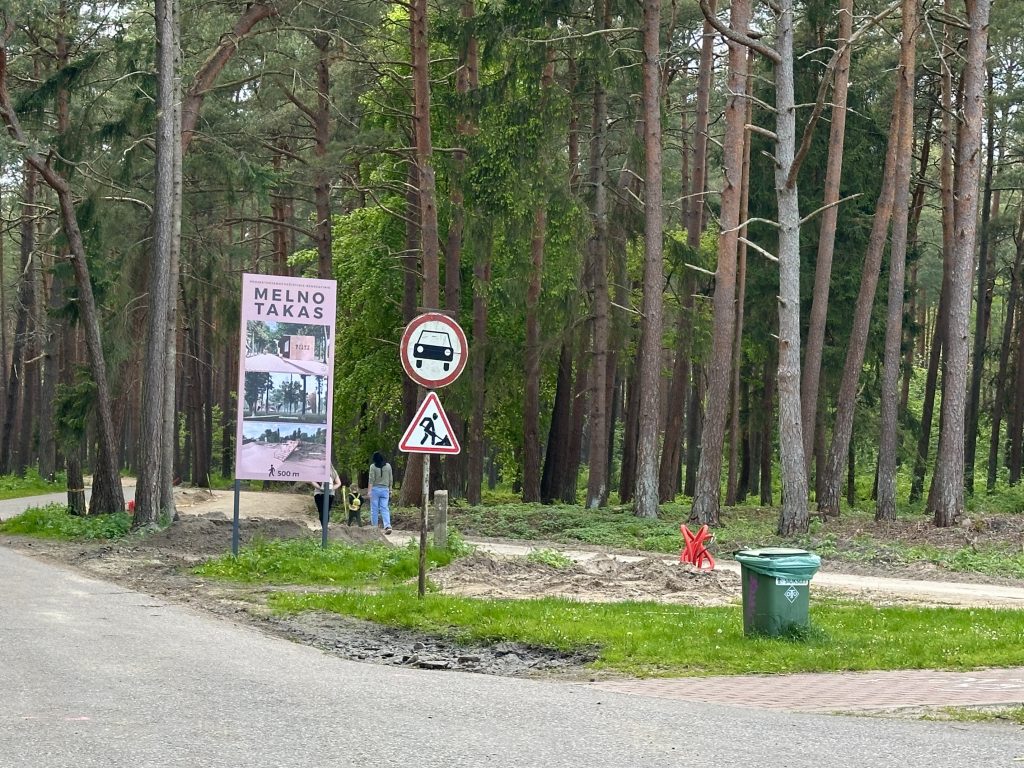 Melno takas (Vytauto g. 4) - Park, Pedestrian path - construction photos