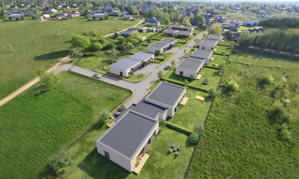 Vyčio slėnis (Žilvičio g. 4, 4A, 4B, 6, 6A, 10, 12, Nemėžis) - Private house community - visualization