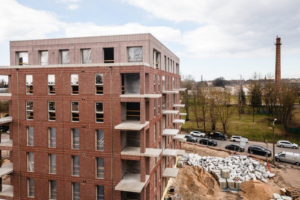 Vītolu Parks - 1. kārta - 1. ēka (Vītolu iela 2) - Daugiabutis - statybų nuotraukos