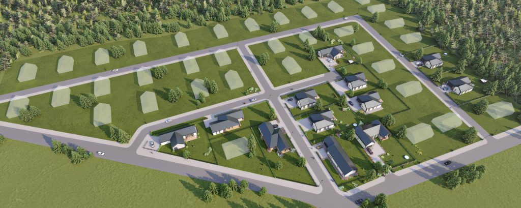 Kunigiškių perlas (namai) (Fazanų g. 3, 5, Putpelių g. 1, 2, 3, 4, 5, 6, 7, 9, 11, Alksnyno g. 18) - Private house community - visualization