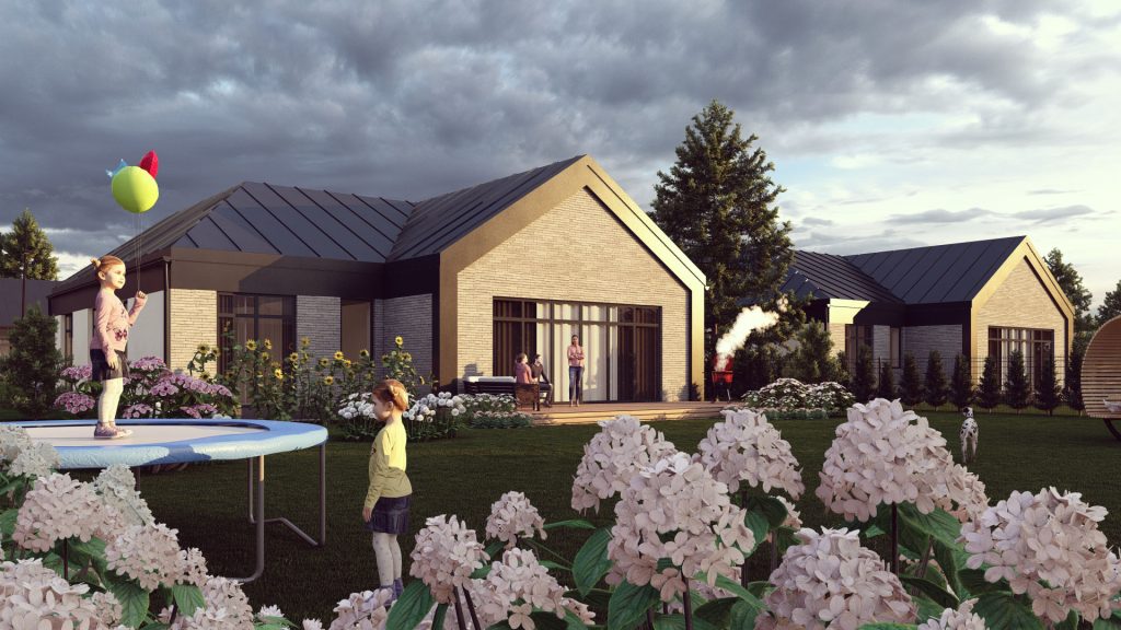 Kunigiškių perlas (namai) (Fazanų g. 3, 5, Putpelių g. 1, 2, 3, 4, 5, 6, 7, 9, 11, Alksnyno g. 18) - Private house community - visualization