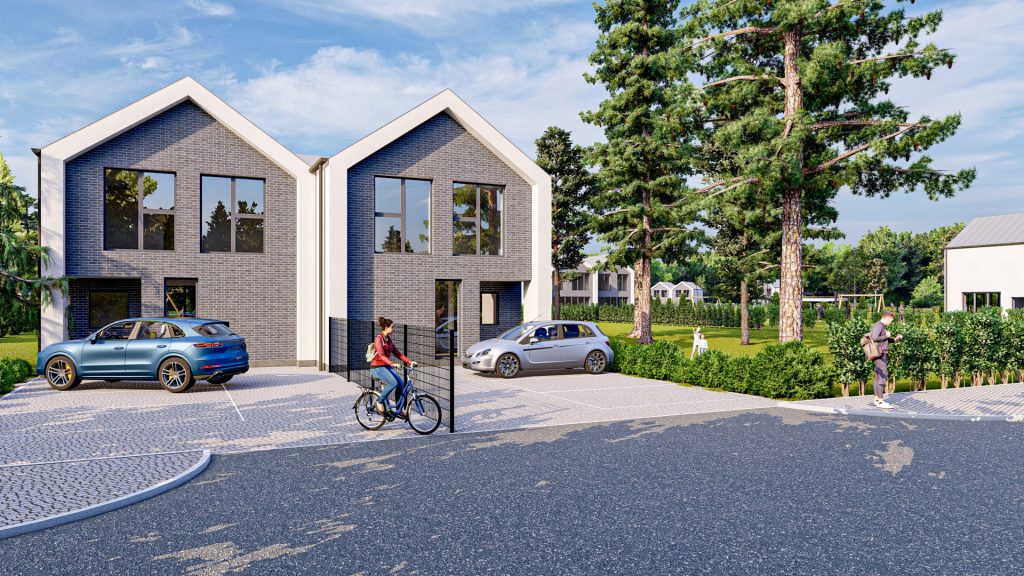 Miško apsupty (Ariogalos g. 1, 2, 3, 4, 5, 6, 7, 8, 9, 10, 11, 12, 13, 14, 15, 16, 17, 18, 19, 20, 22, 24, Žiežmarių g. 45, 47, 49, 51) - Private house community - visualization