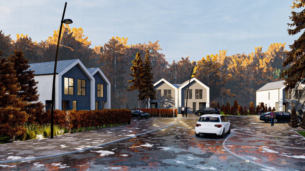 Miško apsupty (Ariogalos g. 1, 2, 3, 4, 5, 6, 7, 8, 9, 10, 11, 12, 13, 14, 15, 16, 17, 18, 19, 20, 22, 24, Žiežmarių g. 45, 47, 49, 51) - Private house community - visualization