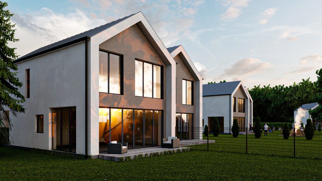 Miško apsupty (Ariogalos g. 1, 2, 3, 4, 5, 6, 7, 8, 9, 10, 11, 12, 13, 14, 15, 16, 17, 18, 19, 20, 22, 24, Žiežmarių g. 45, 47, 49, 51) - Private house community - visualization