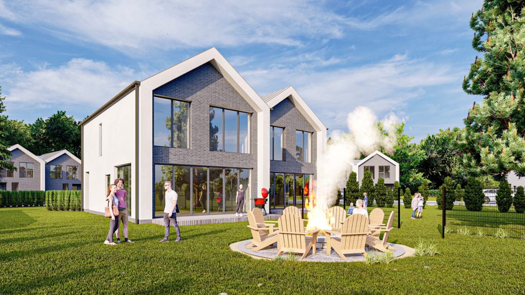 Miško apsupty (Ariogalos g. 1, 2, 3, 4, 5, 6, 7, 8, 9, 10, 11, 12, 13, 14, 15, 16, 17, 18, 19, 20, 22, 24, Žiežmarių g. 45, 47, 49, 51) - Private house community - visualization