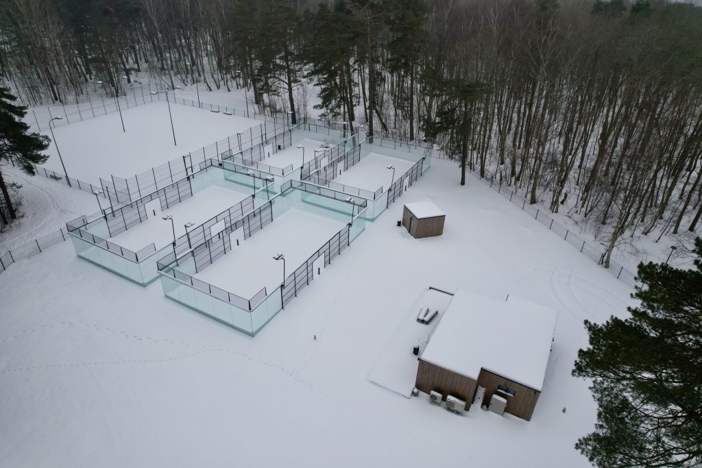 Padelis ir teniso kortai Šlaito g. 18A (Šlaito g. 18a) - Sports arena, Sports field or court - construction photos