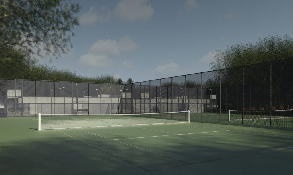 Padelis ir teniso kortai Šlaito g. 18A (Šlaito g. 18a) - Sports arena, Sports field or court - visualization