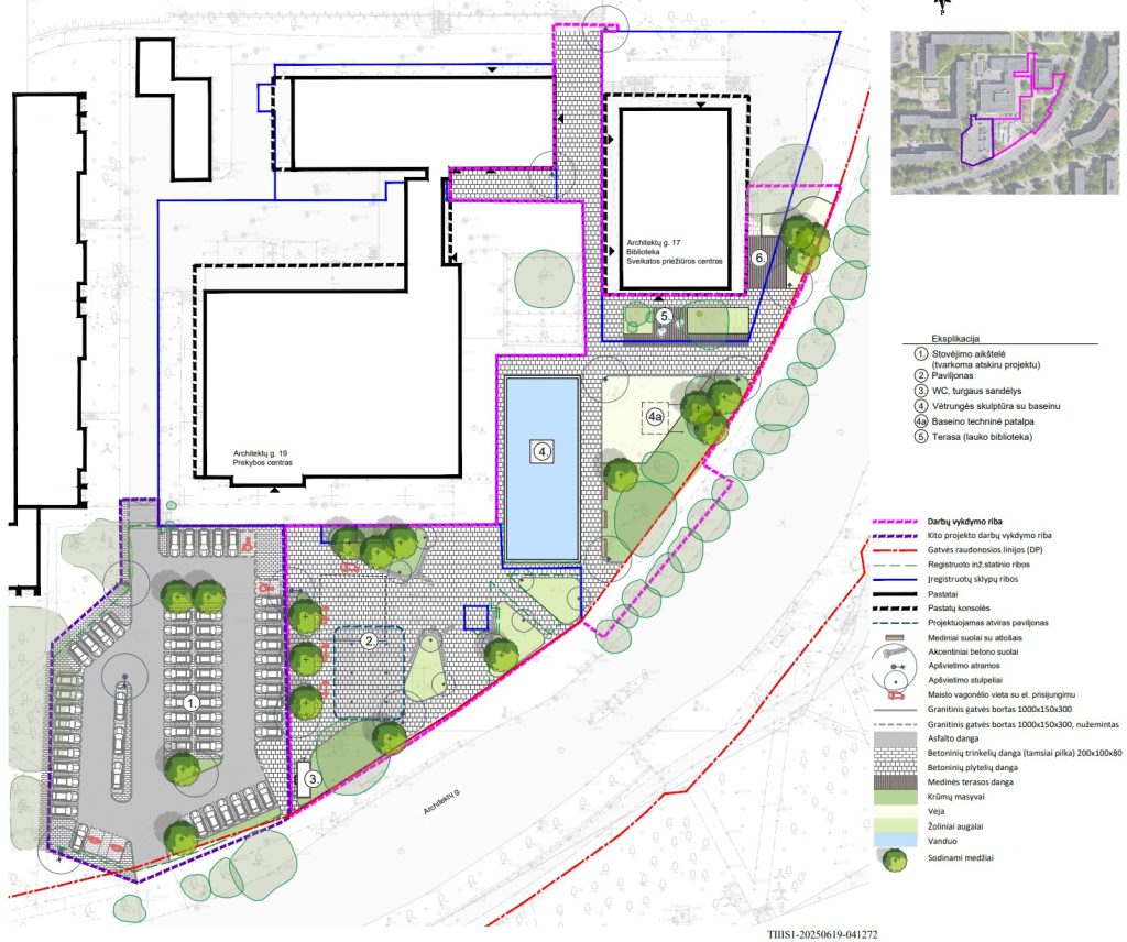 Vėtrungės aikštės atnaujinimas (Architektų g.) - Square - visualization