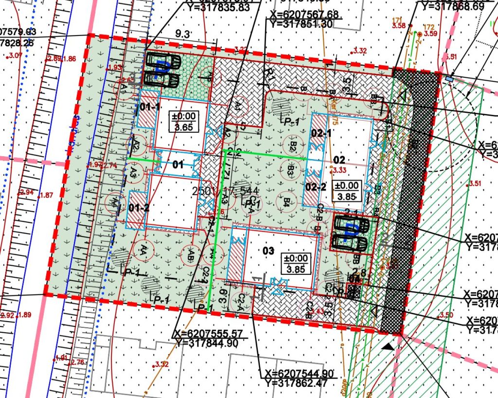 Aido tak. 27 (Aido tak. 27) - Privačių namų kvartalas, Sublokuoti namai - vizualizacija