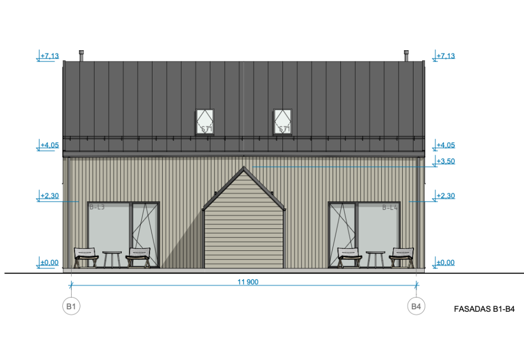 Aido tak. 27 (Aido tak. 27) - Privačių namų kvartalas, Sublokuoti namai - vizualizacija