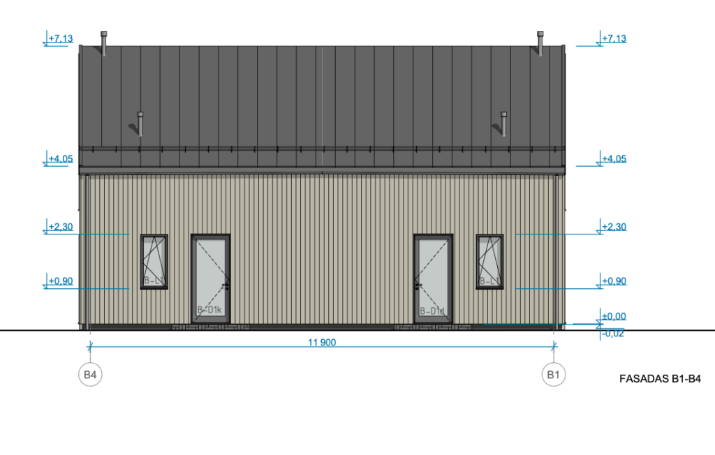 Aido tak. 27 (Aido tak. 27) - Privačių namų kvartalas, Sublokuoti namai - vizualizacija