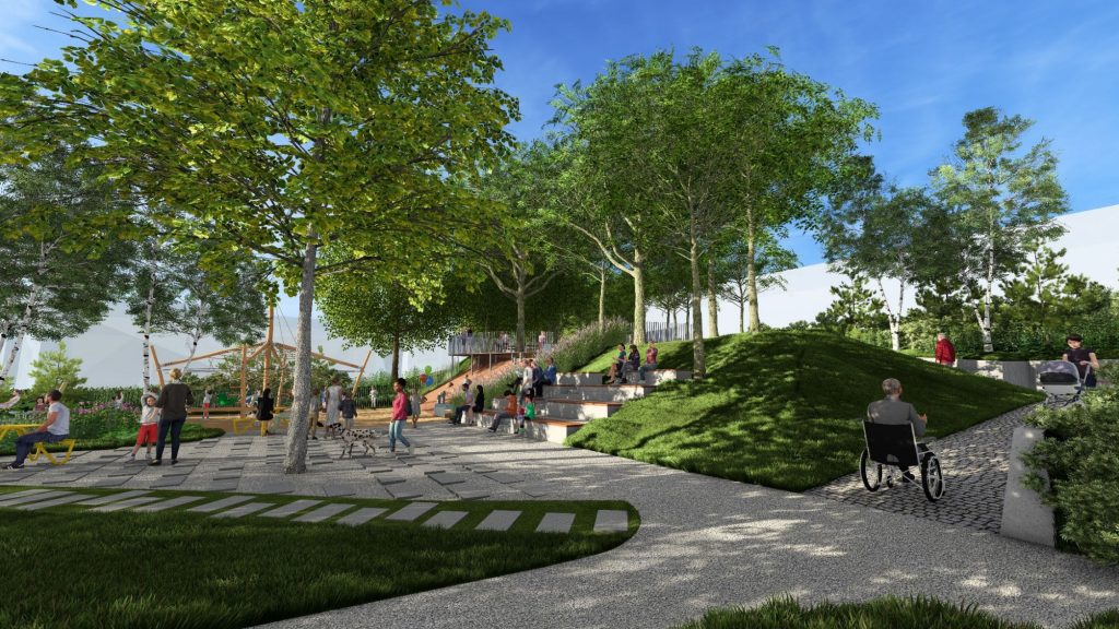 "Liepos žaidimų pieva" viešoji erdvė (Kauno g. 24A) - Laukums - vizualizācija