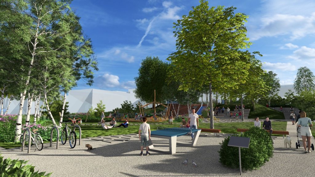 "Liepos žaidimų pieva" viešoji erdvė (Kauno g. 24A) - Laukums - vizualizācija