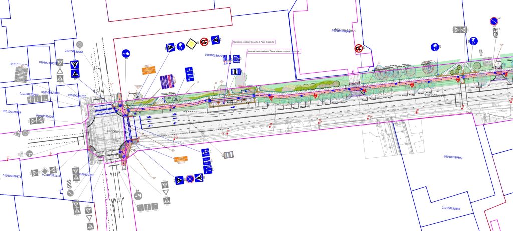 Šeimyniškių g. dviračių takas (Šeimyniškių g.) - Bike path - visualization
