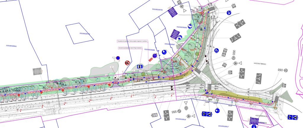 Šeimyniškių g. dviračių takas (Šeimyniškių g.) - Velosipēdu ceļš - vizualizācija