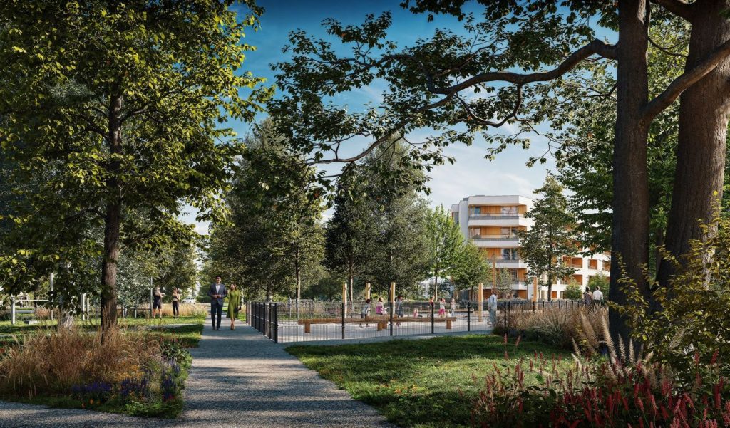 Sady Żoliborz II (ul. Krasińskiego 43) - Daugiabutis - vizualizacija