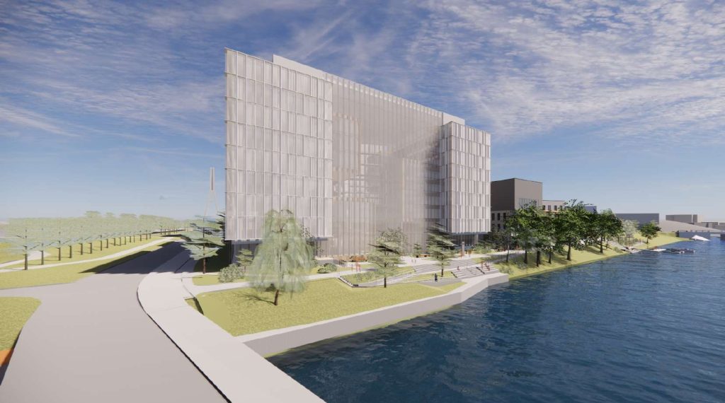 Preses Nama Kvartāls - Zunda krastmalas labiekārtojuma projekts (Balasta dambis 7) - Parks - vizualizācija