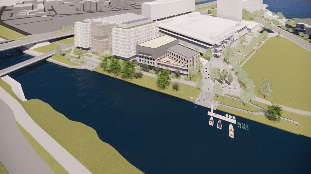 Preses Nama Kvartāls - Zunda krastmalas labiekārtojuma projekts (Balasta dambis 7) - Parks - vizualizācija