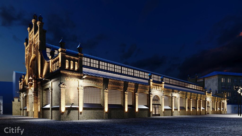 Vidzemes tirgus - Kvartāla attīstība (Brīvības iela 90A) - Maitinimo įstaiga, Turgus, Kita komercija, Kitas kultūros ar pramogų objektas - vizualizacija