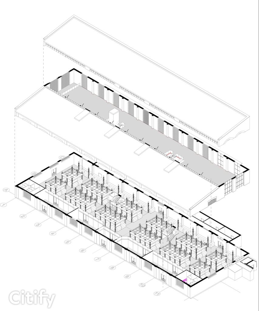 Vidzemes tirgus - Kvartāla attīstība (Brīvības iela 90A) - Maitinimo įstaiga, Turgus, Kita komercija, Kitas kultūros ar pramogų objektas - vizualizacija