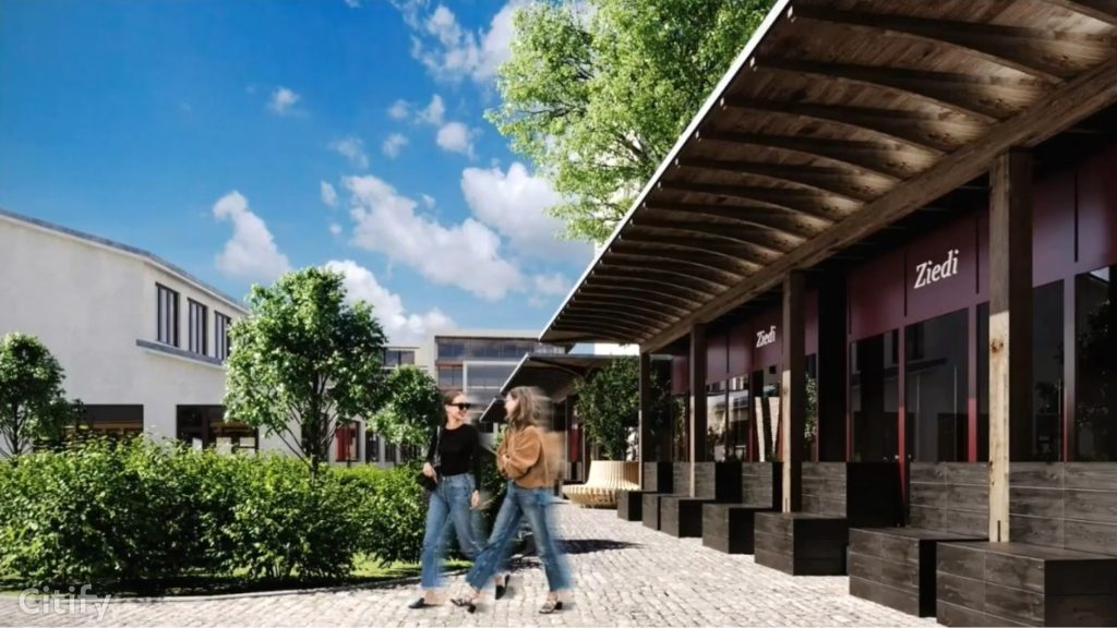 Vidzemes tirgus - Kvartāla attīstība (Brīvības iela 90A) - Maitinimo įstaiga, Turgus, Kita komercija, Kitas kultūros ar pramogų objektas - vizualizacija