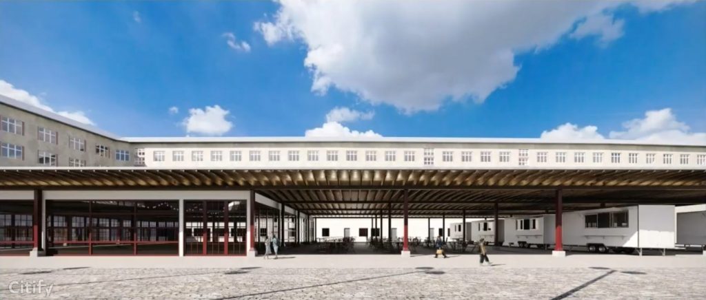 Vidzemes tirgus - Kvartāla attīstība (Brīvības iela 90A) - Maitinimo įstaiga, Turgus, Kita komercija, Kitas kultūros ar pramogų objektas - vizualizacija