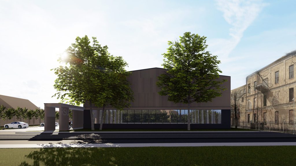RSU sporta bāzes pārbūve (Cigoriņu iela 3) - Fitness center, Higher education, Sports field or court - visualization