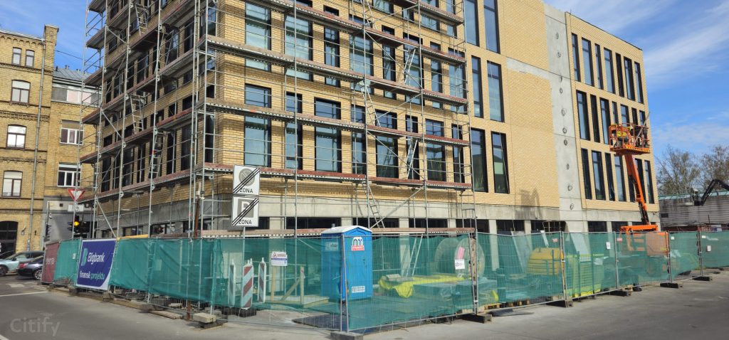 Lāčplēša Plaza - 1. kārta - Lāčplēša iela 76 (Lāčplēša iela 76) - Verslo centras - statybų nuotraukos