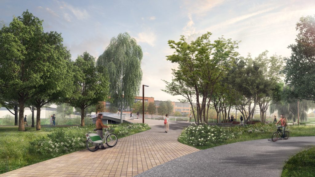 Gājēju un velosipēdistu tilts pāri Zundam (Durbes iela 2) - Bridge - visualization