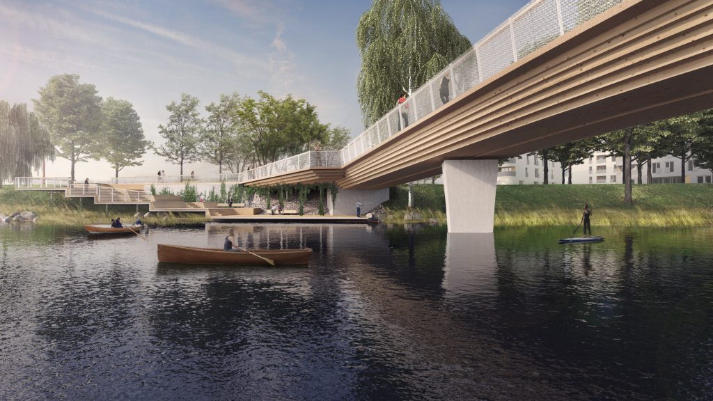 Gājēju un velosipēdistu tilts pāri Zundam (Durbes iela 2) - Bridge - visualization