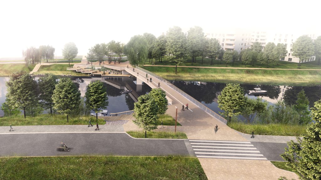 Gājēju un velosipēdistu tilts pāri Zundam (Durbes iela 2) - Bridge - visualization