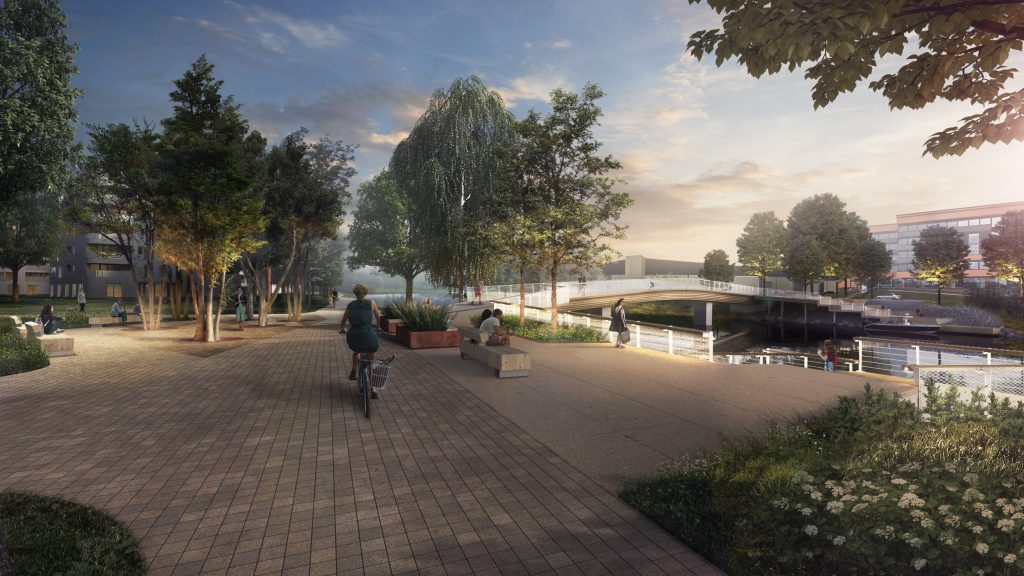 Gājēju un velosipēdistu tilts pāri Zundam (Durbes iela 2) - Bridge - visualization