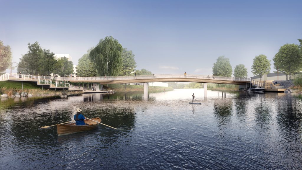 Gājēju un velosipēdistu tilts pāri Zundam (Durbes iela 2) - Bridge - visualization