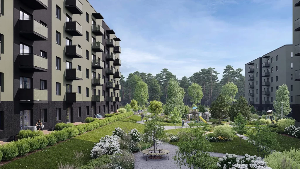 Valterciems – 1. kārta, 3. ēka – Ēvalda Valtera iela 44 (Ēvalda Valtera iela 44) - Multi apartment - visualization