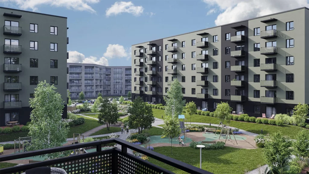 Valterciems – 1. kārta, 3. ēka – Ēvalda Valtera iela 44 (Ēvalda Valtera iela 44) - Multi apartment - visualization