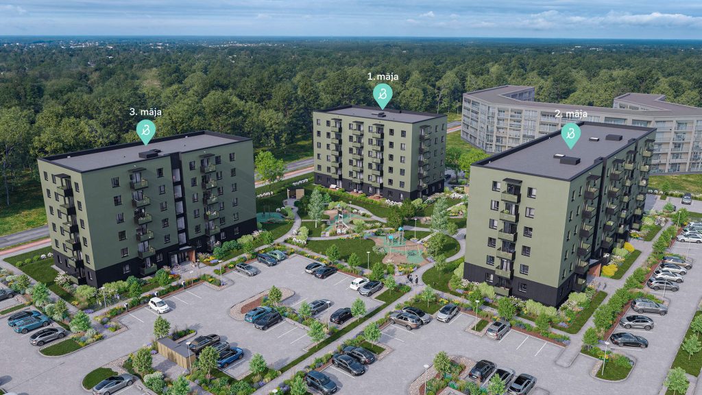 Valterciems – 1. kārta, 3. ēka – Ēvalda Valtera iela 44 (Ēvalda Valtera iela 44) - Multi apartment - visualization