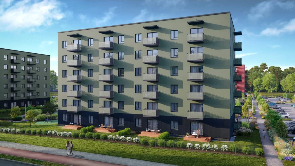 Valterciems – 1. kārta, 3. ēka – Ēvalda Valtera iela 44 (Ēvalda Valtera iela 44) - Multi apartment - visualization