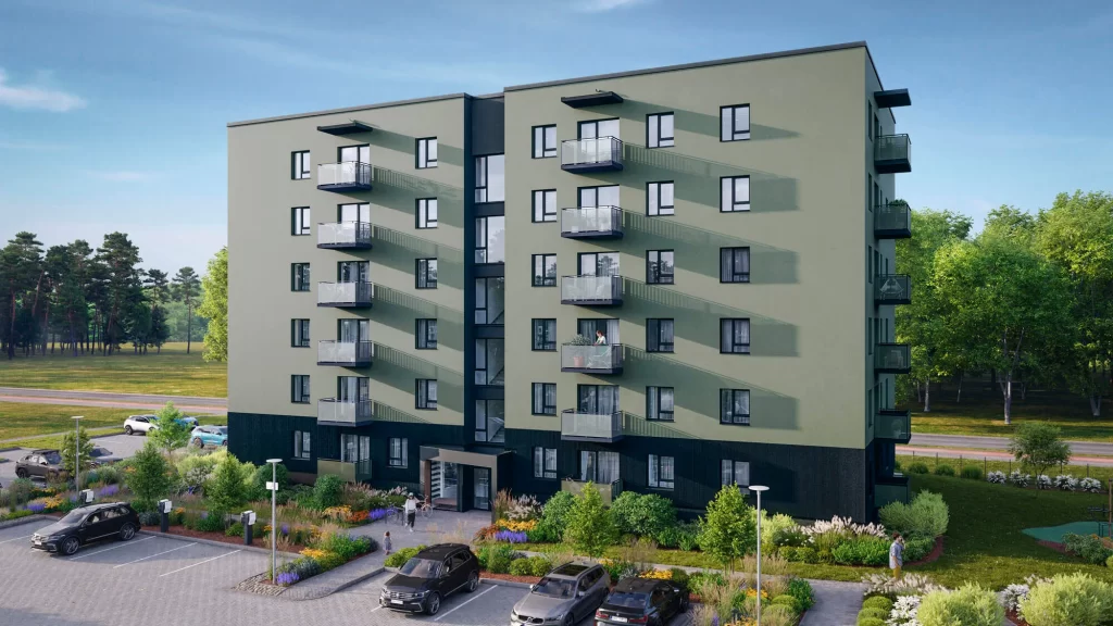 Valterciems – 1. kārta, 3. ēka – Ēvalda Valtera iela 44 (Ēvalda Valtera iela 44) - Multi apartment - visualization