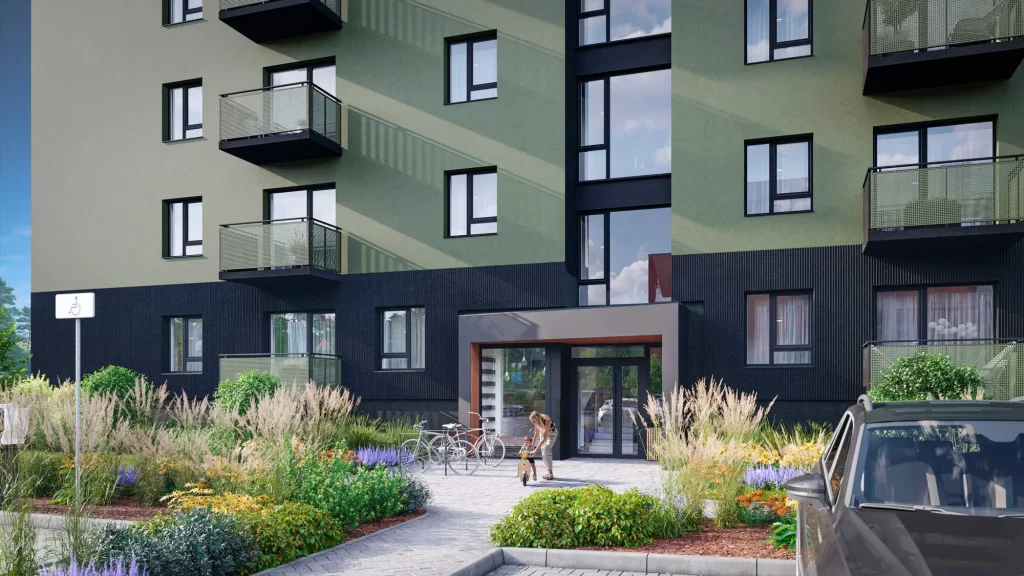 Valterciems – 1. kārta, 3. ēka – Ēvalda Valtera iela 44 (Ēvalda Valtera iela 44) - Multi apartment - visualization