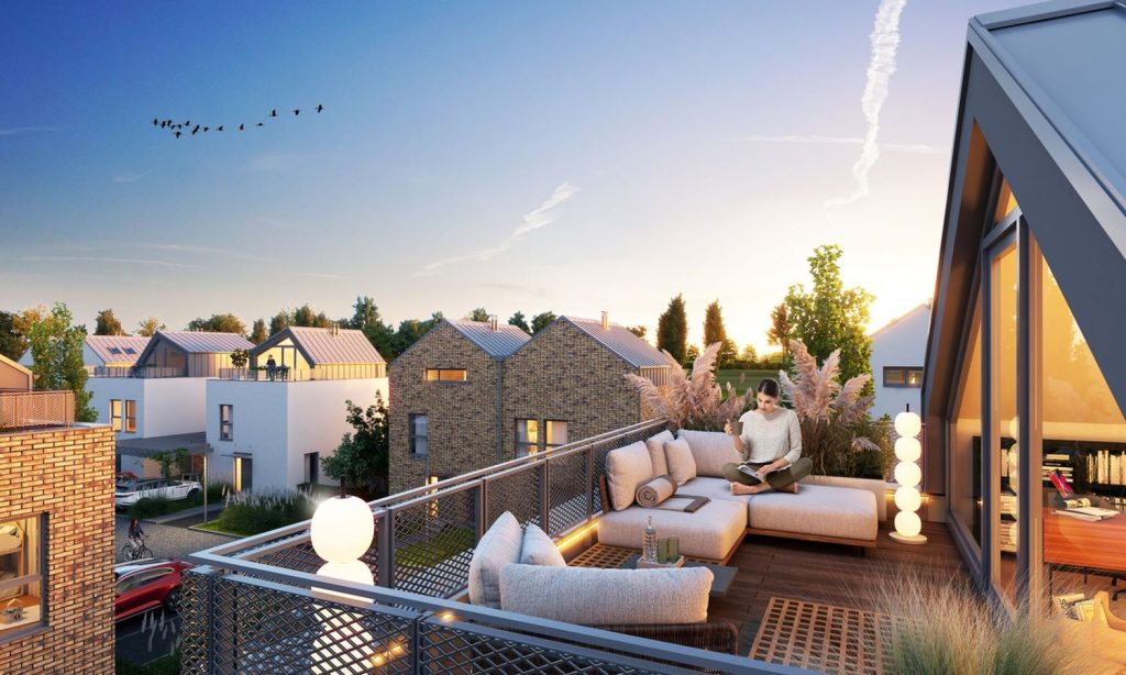 Wille przy Lesie (ul. Krzywa) - Row housing - visualization