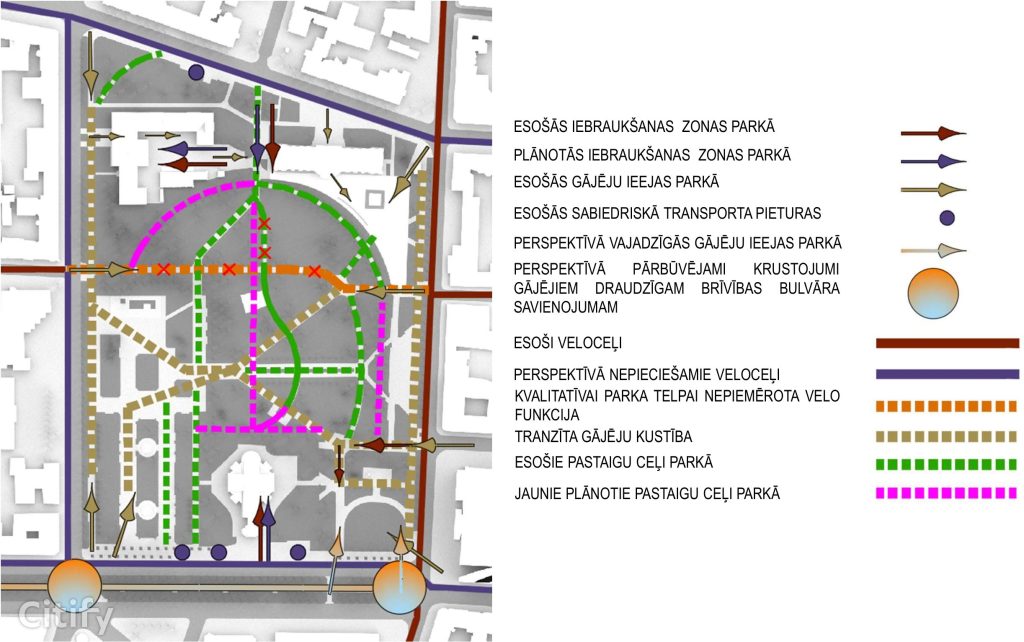 Esplanādes parka attīstība un tā vēsturisko vērtību saglabāšana (Krišjāņa Valdemāra iela 10B) - Parks - vizualizācija