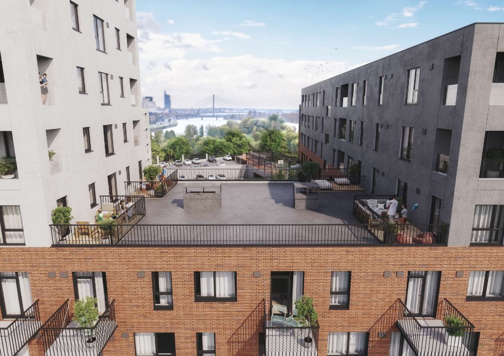 Lucavsala - 1.Kārta - E5 Ēka (Lucavsalas iela 5A) - Daugiabutis - vizualizacija